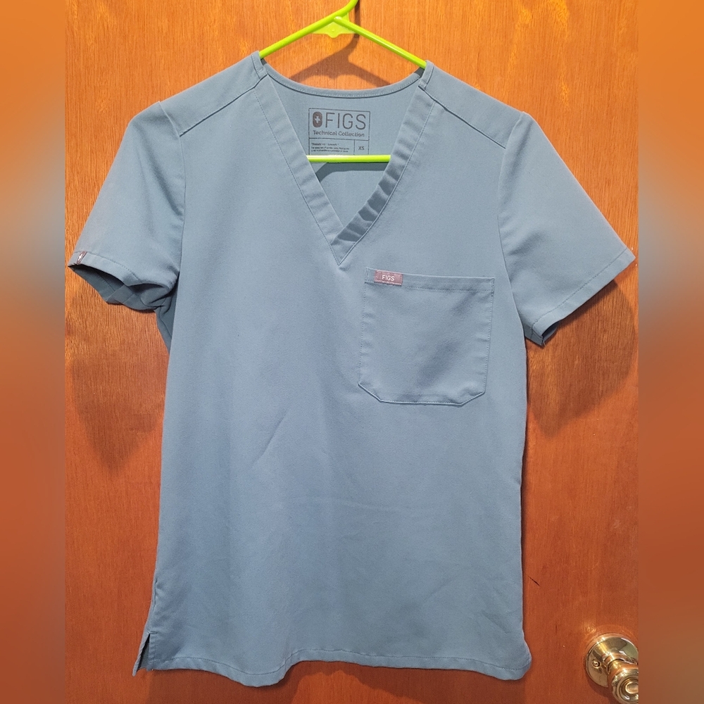 Figs Catarina Scrub Top XS Hydrogreen